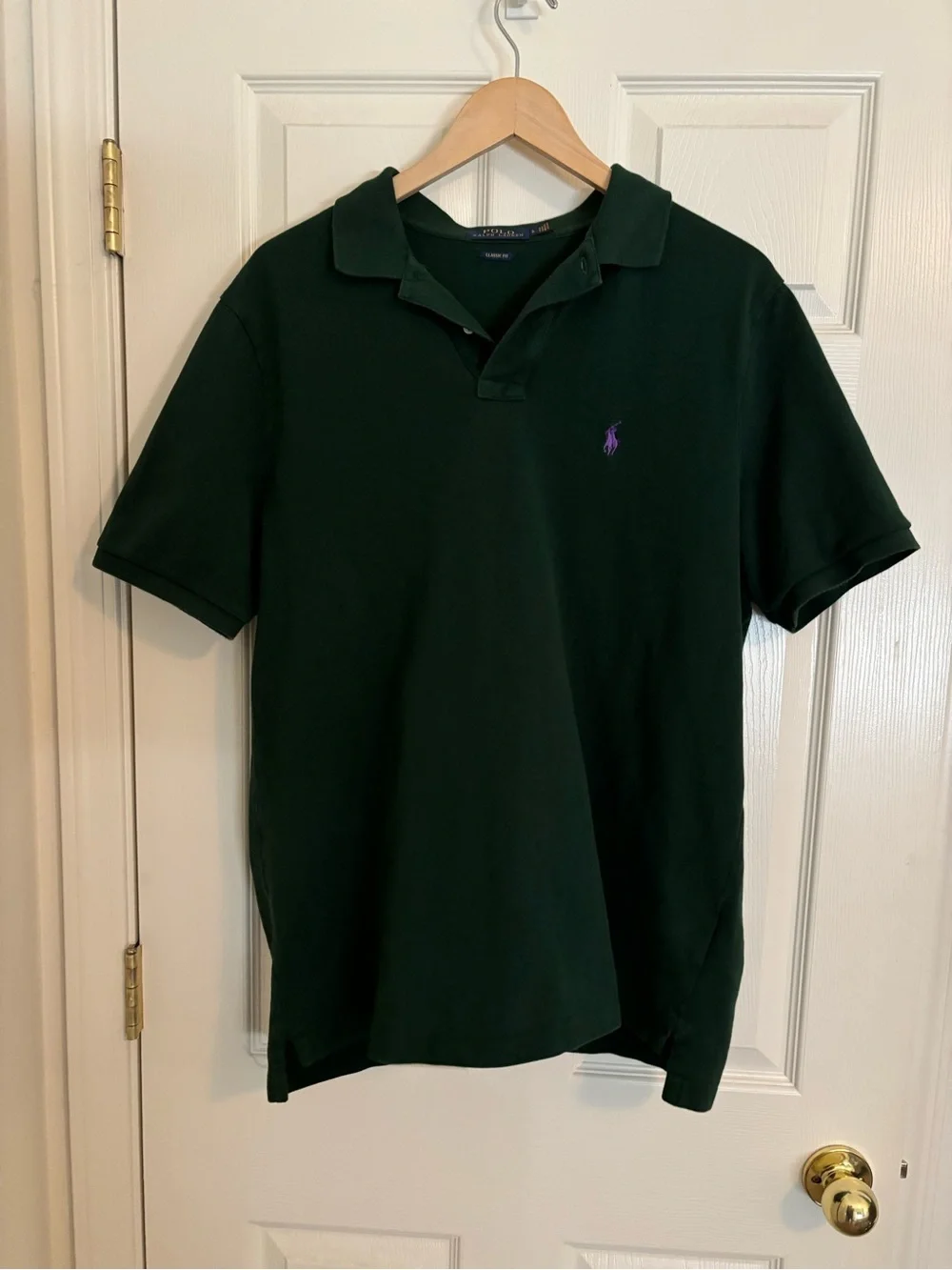 Ralph Lauren Dark Green Polo with Purple Pony